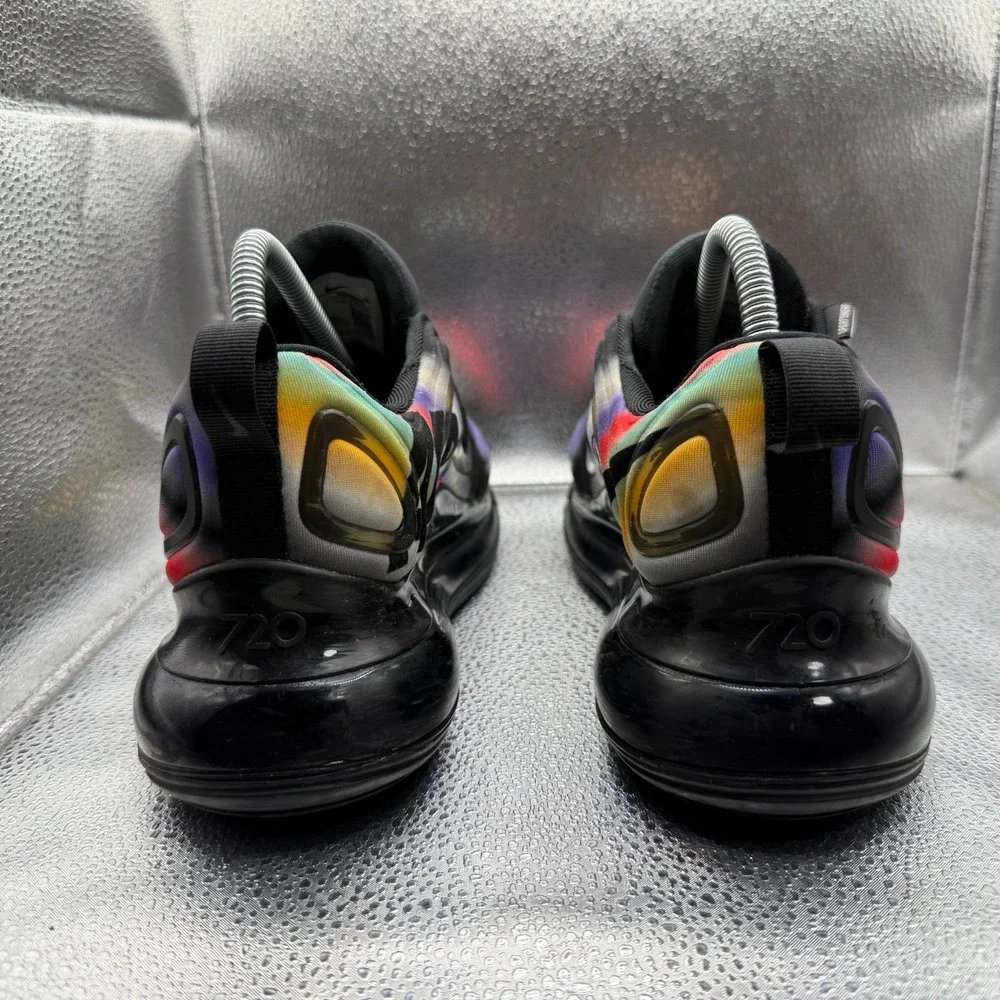 Size 7Y Nike Air Max 720 GS Black‎ Multi Kids Lace-Up Running Shoes AQ3196-011